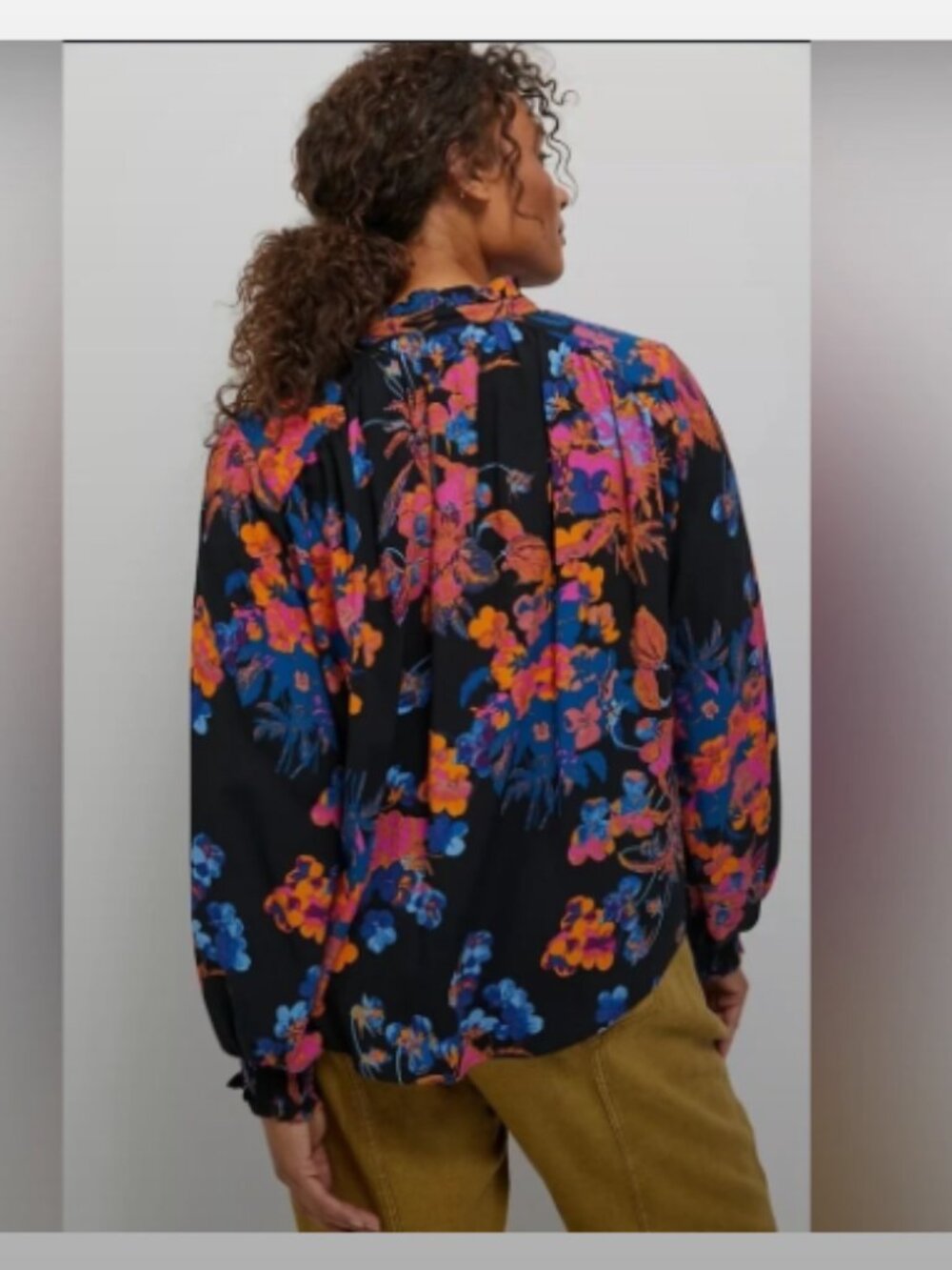 Anthropologie Maeve Colette Floral Peasant Blouse Size XS - Picture 3 of 13
